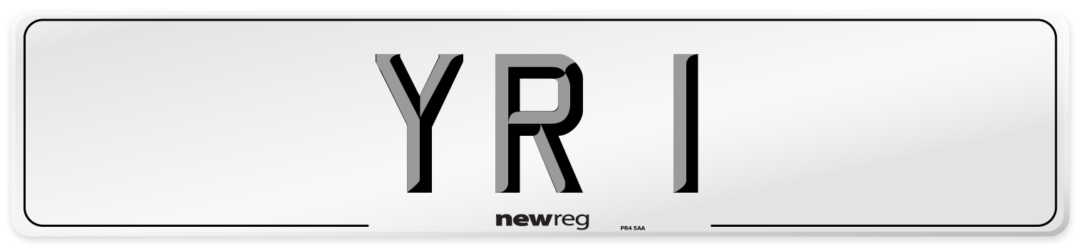 YR 1 Number Plate from New Reg